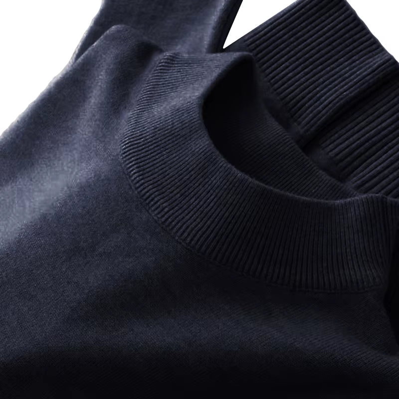 Men'S Mock Turtleneck Sweater Men'S Knitting Pullovers Rollneck Sweater Winter Warm Men Jumper Slim Fit Casual Streetwear