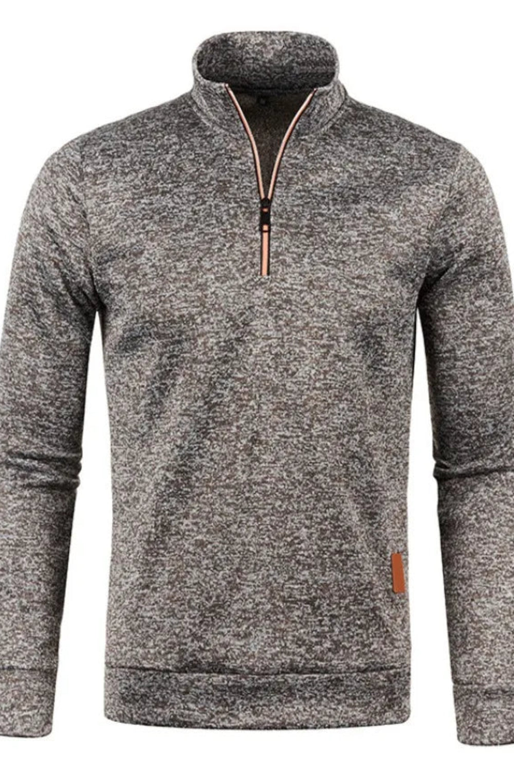 Autumn Men'S Half Zipper Sweatshirts Long Sleeve Solid Color Pullover Turtleneck Streetwear Winter Warm Jacket Sport Coats