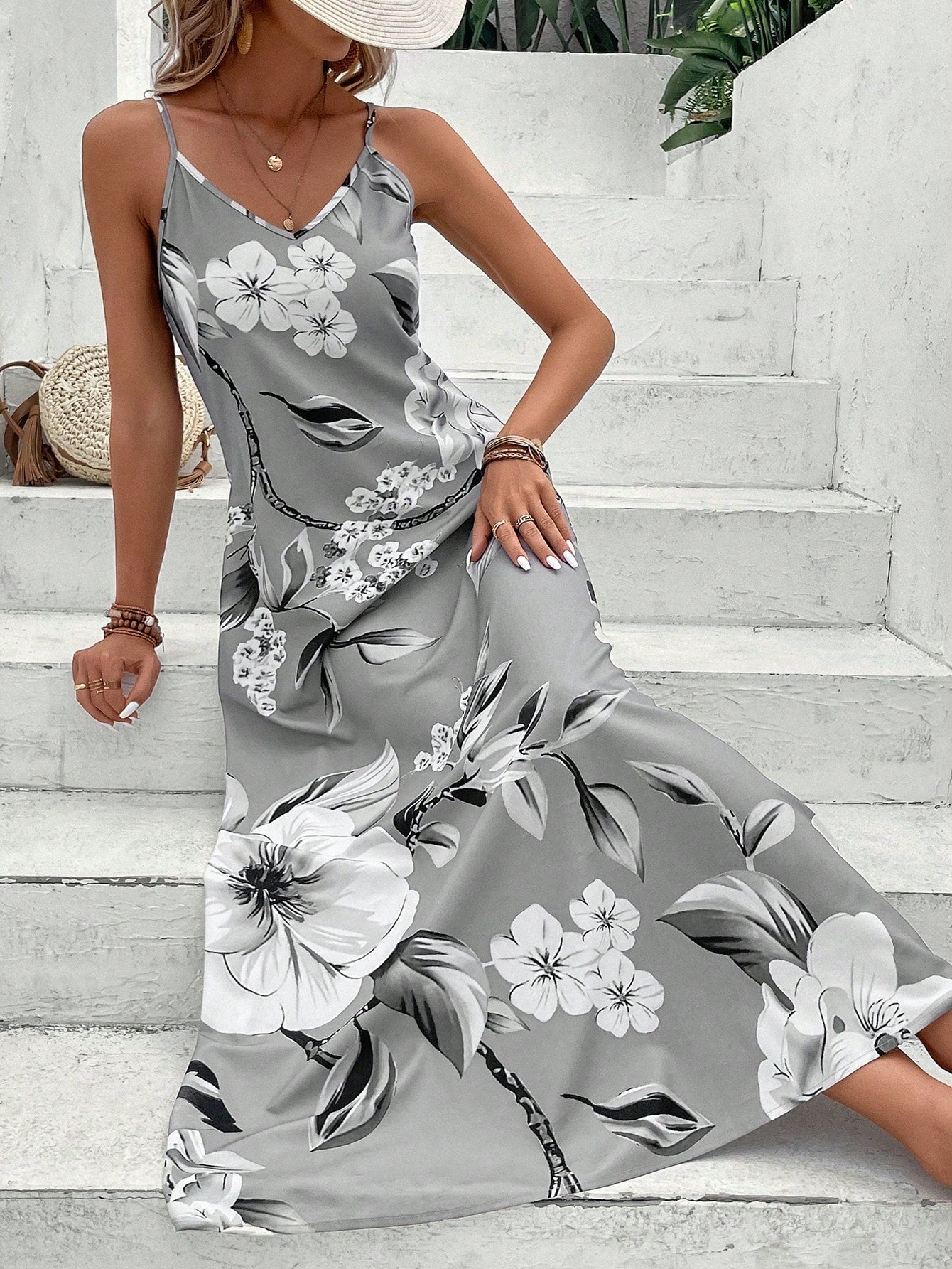 EMERY ROSE Floral Print Cami Dress